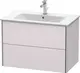 Duravit Xsquare Servantskap m/2 skuffer 810x560x478 mm, Hvitlilla Matt Lakk