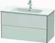 Duravit Xsquare Servantskap m/2 skuffer 1010x560x478 mm, Hvit Matt Lakk