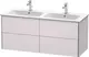 Duravit Xsquare Servantskap m/4 skuffer 1280x560x478 mm, Hvitlilla Matt Lakk