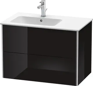 Duravit Xsquare Servantskap m/2 skuffer 810x560x478 mm, Sort H&#248;yglans