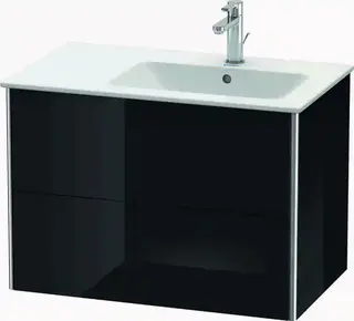 Duravit Xsquare Servantskap m/2 skuffer 810x560x478 mm, Sort H&#248;yglans