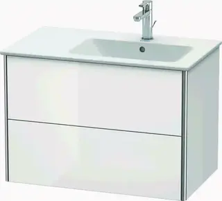 Duravit Xsquare Servantskap m/2 skuffer 810x560x478 mm, Hvit H&#248;yglans Lakk