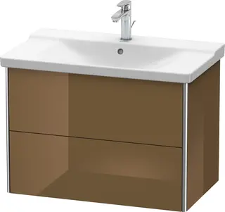 Duravit Xsquare Servantskap m/2 skuffer 810x565x473 mm, Olivenbrun H&#248;yglans