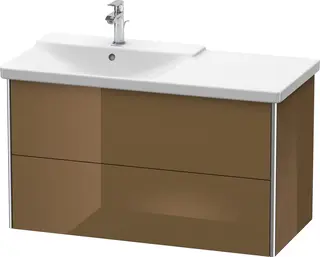 Duravit Xsquare Servantskap m/2 skuffer 1010x565x473 mm, Olivenbrun H&#248;yglans