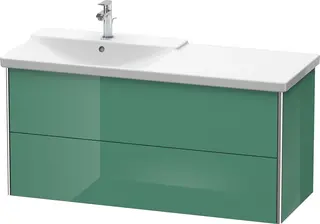 Duravit Xsquare Servantskap m/2 skuffer 1210x565x473 mm, Jadegr&#248;nn H&#248;yglans