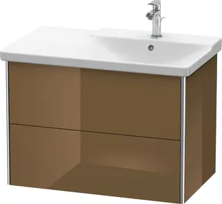 Duravit Xsquare Servantskap m/2 skuffer 810x565x473 mm, Olivenbrun H&#248;yglans