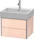 Duravit Xsquare Servantskap m/2 skuffer 584x397x460 mm, Perleaprikos H&#248;yglans