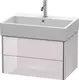 Duravit Xsquare Servantskap m/2 skuffer 684x397x460 mm, Hvitlilla H&#248;yglans