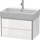 Duravit Xsquare Servantskap m/2 skuffer 684x397x460 mm, Hvit H&#248;yglans Lakk