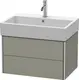 Duravit Xsquare Servantskap m/2 skuffer 684x397x460 mm, Steingr&#229; Matt