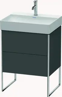 Duravit Xsquare Servantskap m/2 skuffer 584x731x460 mm, Grafitt Matt