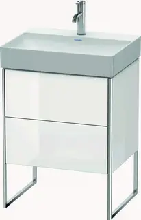 Duravit Xsquare Servantskap m/2 skuffer 584x731x460 mm, Hvit H&#248;yglans Lakk