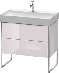 Duravit Xsquare Servantskap m/2 skuffer 784x731x460 mm, Hvitlilla H&#248;yglans