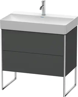 Duravit Xsquare Servantskap m/2 skuffer 784x731x460 mm, Grafitt Matt