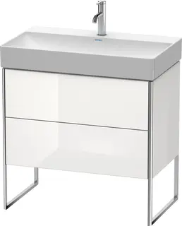 Duravit Xsquare Servantskap m/2 skuffer 784x731x460 mm, Hvit H&#248;yglans Lakk