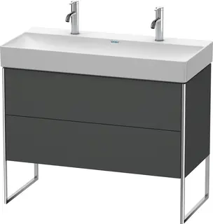 Duravit Xsquare Servantskap m/2 skuffer 984x731x460 mm, Grafitt Matt