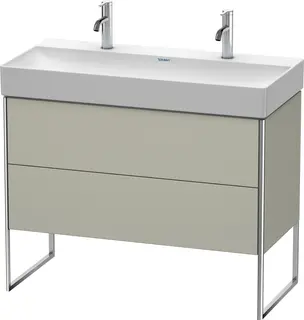 Duravit Xsquare Servantskap m/2 skuffer 984x731x460 mm, Taupe Matt