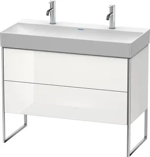 Duravit Xsquare Servantskap m/2 skuffer 984x731x460 mm, Hvit H&#248;yglans Lakk