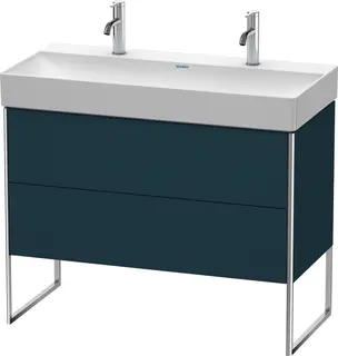 Duravit Xsquare Servantskap m/2 skuffer 984x731x460 mm, Nattbl&#229; Matt