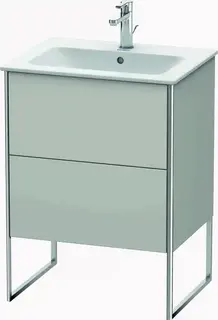 Duravit Xsquare Servantskap m/2 skuffer 610x832x478 mm, Betonggr&#229; Matt