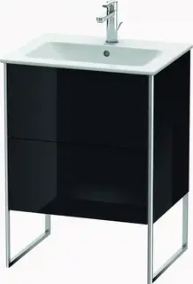 Duravit Xsquare Servantskap m/2 skuffer 610x832x478 mm, Sort H&#248;yglans