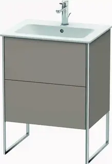 Duravit Xsquare Servantskap m/2 skuffer 610x832x478 mm, Basalt Matt