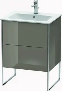 Duravit Xsquare Servantskap m/2 skuffer 610x832x478 mm, Flanellgr&#229; H&#248;yglans