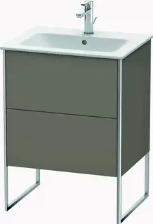 Duravit Xsquare Servantskap m/2 skuffer 610x832x478 mm, Flanellgr&#229; Matt