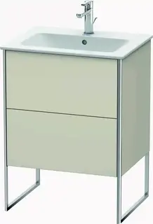 Duravit Xsquare Servantskap m/2 skuffer 610x832x478 mm, Taupe