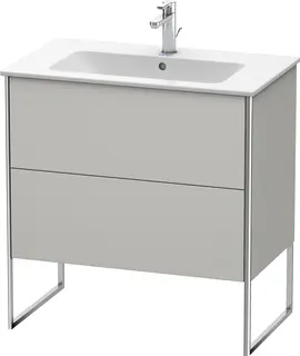 Duravit Xsquare Servantskap m/2 skuffer 810x832x478 mm, Betonggr&#229; Matt