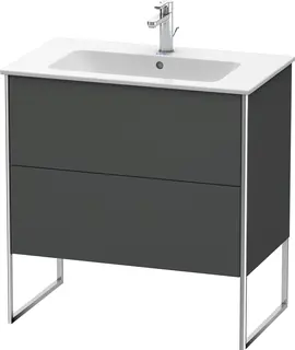 Duravit Xsquare Servantskap m/2 skuffer 810x832x478 mm, Grafitt Matt