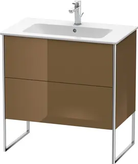 Duravit Xsquare Servantskap m/2 skuffer 810x832x478 mm, Olivenbrun H&#248;yglans