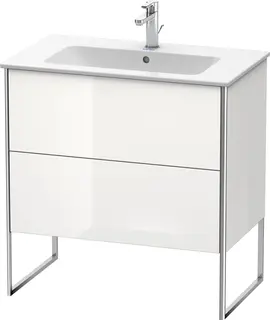 Duravit Xsquare Servantskap m/2 skuffer 810x832x478 mm, Hvit H&#248;yglans Lakk