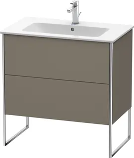 Duravit Xsquare Servantskap m/2 skuffer 810x832x478 mm, Flanellgr&#229; Matt