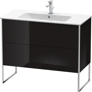 Duravit Xsquare Servantskap m/2 skuffer 1010x832x478 mm, Sort H&#248;yglans