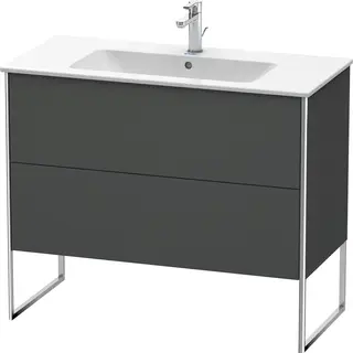 Duravit Xsquare Servantskap m/2 skuffer 1010x832x478 mm, Grafitt Matt