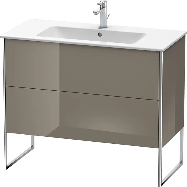 Duravit Xsquare Servantskap m/2 skuffer 1010x832x478 mm, Flanellgrå Høyglans 