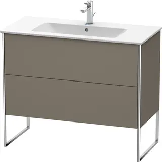 Duravit Xsquare Servantskap m/2 skuffer 1010x832x478 mm, Flanellgrå Matt