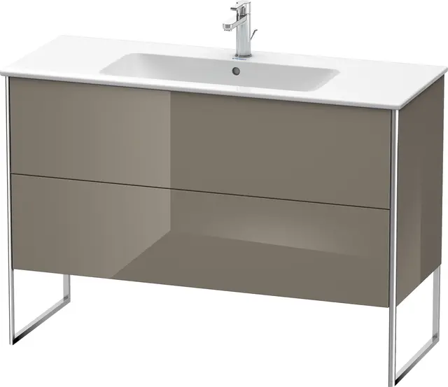 Duravit Xsquare Servantskap m/2 skuffer 1210x832x478 mm, Flanellgrå Høyglans 