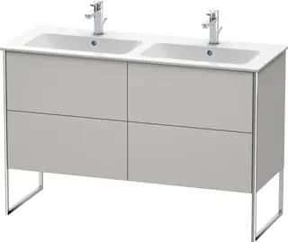 Duravit Xsquare Servantskap m/2 skuffer 1280x832x478 mm, Betonggr&#229; Matt