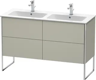 Duravit Xsquare Servantskap m/2 skuffer 1280x832x478 mm, Taupe Matt