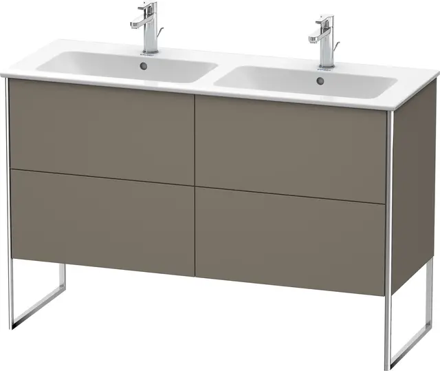 Duravit Xsquare Servantskap m/2 skuffer 1280x832x478 mm, Flanellgrå Matt 