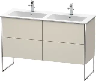 Duravit Xsquare Servantskap m/2 skuffer 1280x832x478 mm, Taupe