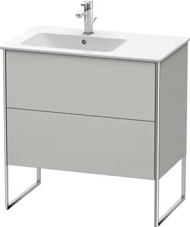 Duravit Xsquare Servantskap m/2 skuffer 810x832x478 mm, Betonggr&#229; Matt