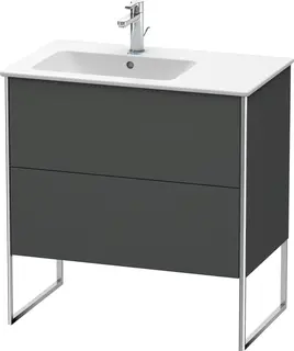 Duravit Xsquare Servantskap m/2 skuffer 810x832x478 mm, Grafitt Matt