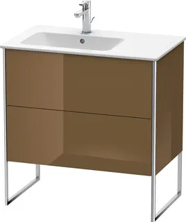 Duravit Xsquare Servantskap m/2 skuffer 810x832x478 mm, Olivenbrun H&#248;yglans