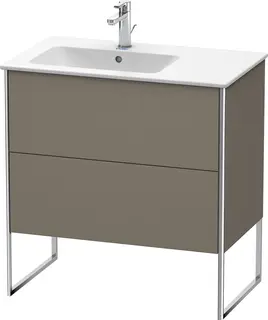 Duravit Xsquare Servantskap m/2 skuffer 810x832x478 mm, Flanellgrå Matt