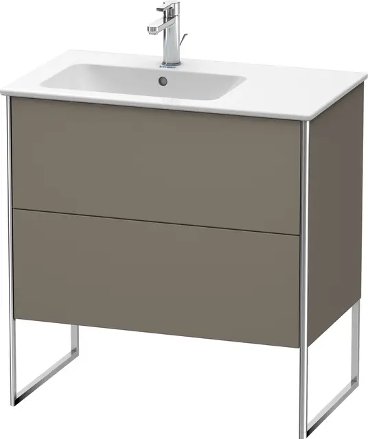 Duravit Xsquare Servantskap m/2 skuffer 810x832x478 mm, Flanellgrå Matt 