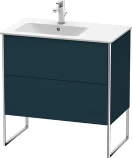 Duravit Xsquare Servantskap m/2 skuffer 810x832x478 mm, Nattbl&#229; Matt