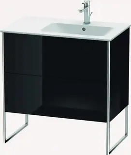 Duravit Xsquare Servantskap m/2 skuffer 810x832x478 mm, Sort H&#248;yglans